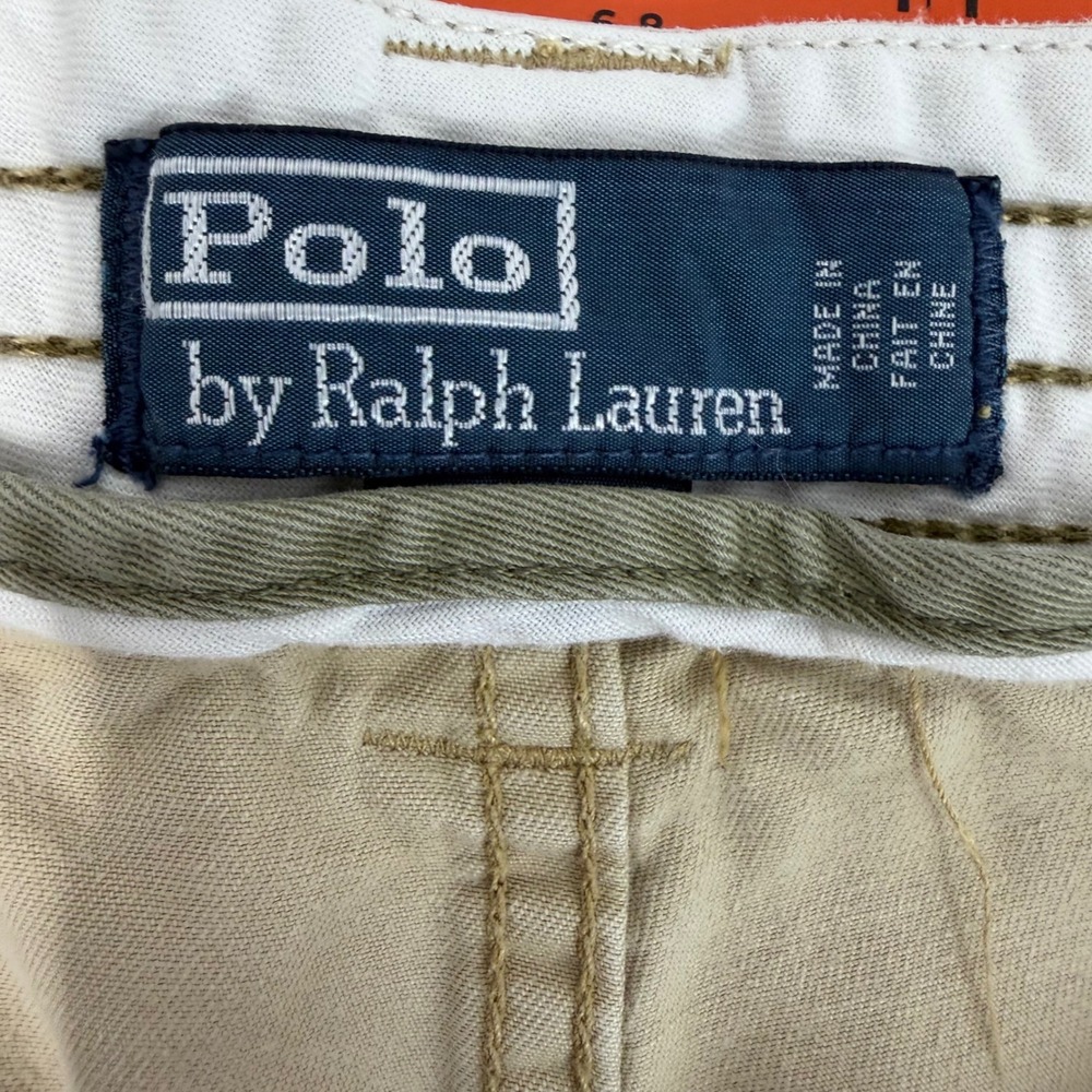 Polo Ralph Lauren Mens Tan Khaki Cotton Cargo Shorts Size 40 Classic Utility - Picture 4 of 12